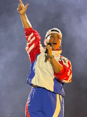 Alicia-Keys-JAY-Z-Multicolor-Denim-Tears-Tracksuit
