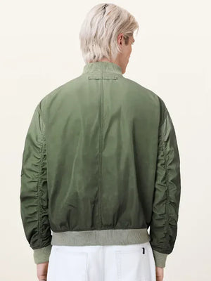 All Saints Bomber Jacket Green