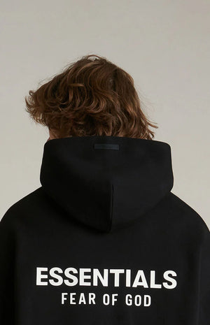 EssentialsFearOfGodBlackFleeceHoodie
