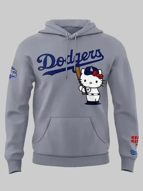 Hello Kitty Night Dodgers 2026 Hoodie | Jacket Fusion – Jacket Fusion