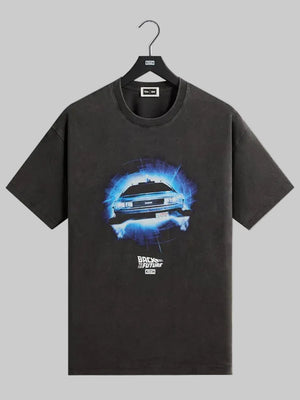 Kith-x-Back-to-the-Future-DeLorean-Front-Back-Vintage-Black-Tee