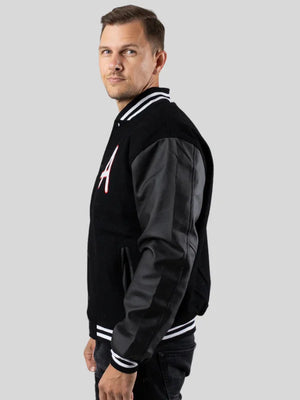 Mens-College-Black-Varsity-Jacket-Side