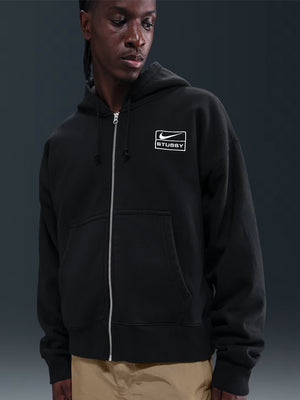 Nike-Stussy-Black-ZIP-Up-Mens-Fleece-Hoodie