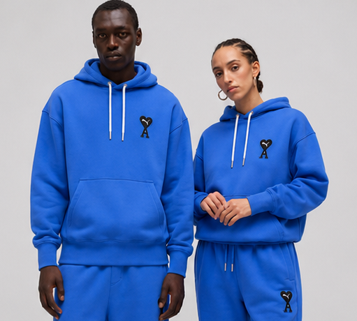 PUMA x AMI Hoodie Blue | Jacket Fusion – Jacket Fusion