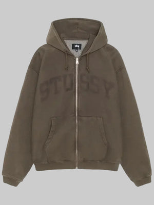 Stussy-Unisex-Faded-Graphic-Zip-Up-Hoodie-Olive