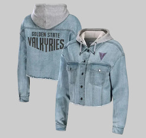 The Wild Collective Golden State Valkyries Denim Jacket