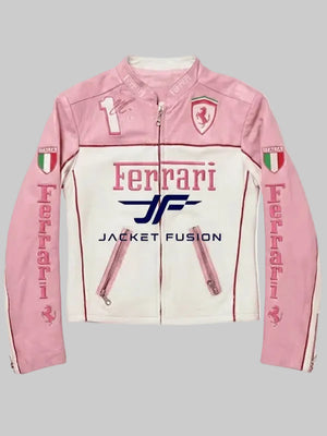 Vintage-Ferrari-Pink-And-White-Leather-Jacket