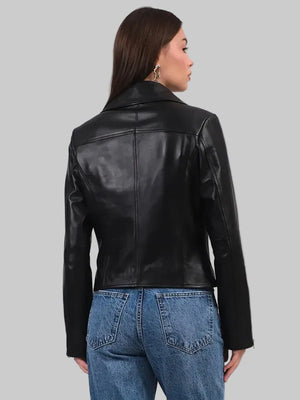 Women's Charlotte Black Leather Jacket