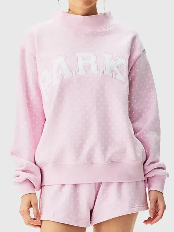 2026-Parke-Polka-Dot-Pink-Mockneck-Fleece-Sweatshirt