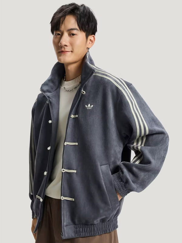 Adidas-2026-Chinese-New-Year-Tang-Suede-Leather-Jacket-Grey