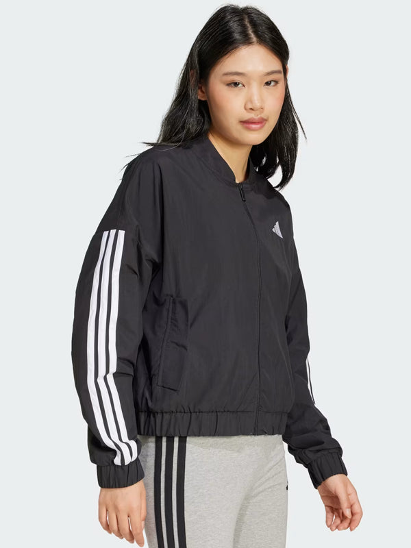 Adidas-Essentials-3-Stripes-Lifestyle-Woven-Black-Bomber-Jacket