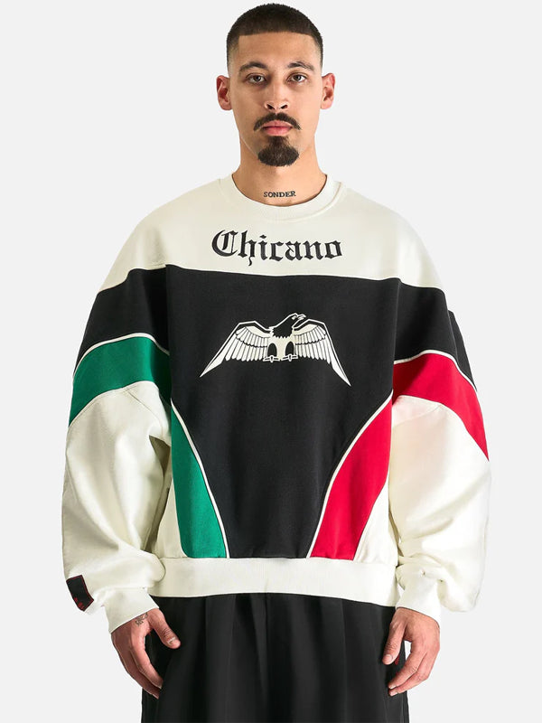 Adidas-X-Willy-Chavarria-Chicano-Fleece-Crewneck-Sweatshirt-White
