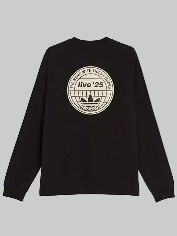 Adidas x Oasis Tour 3-Stripes Longsleeve T-Shirt Black – Jacket Fusion Adidas x Oasis Tour 3-Stripes Longsleeve T-Shirt Black – Jacket Fusion
