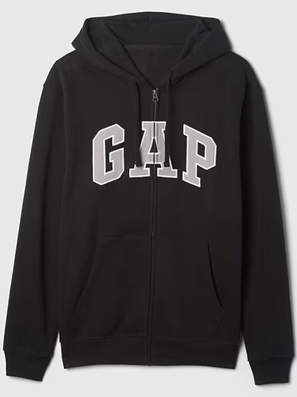 GAP Zip Up Hoodie Black