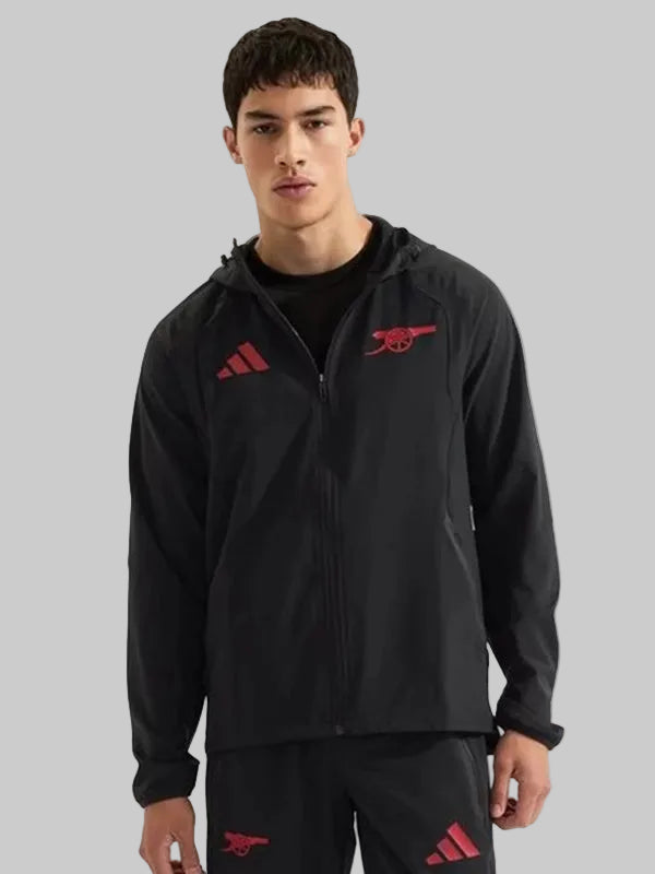 Arsenal-Adidas-Tiro-Travel-Windbreaker-Jacket-Black