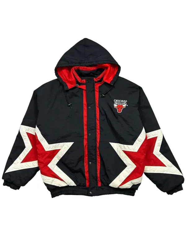 Black-Chicago-Bulls-Starter-Jacket