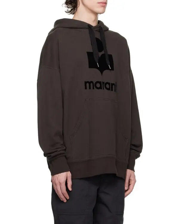 Black-Isabel-Marant-miley-logo-Hoodie