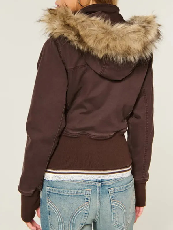 Brown-Hollister-Peyton-Twill-Jacket-For-Women