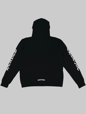 Chrome-Hearts-Vertical-Logo-ZIP-Up-Black-fleece-Hoodie