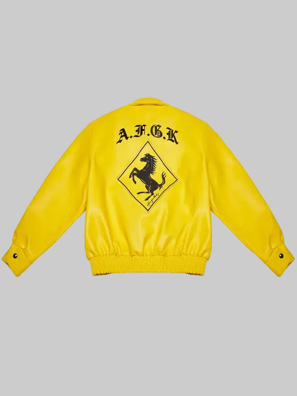 Doncare-AFGK-Ferrari-Racing-Yellow-Leather-Jacket