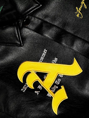 DoncareAFGKFerrariBlackLeatherJacket