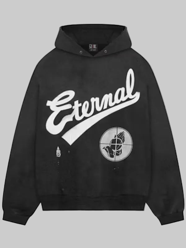 Fear-Of-God-x-Saint-Michael-Black-Hoodie-Front-View