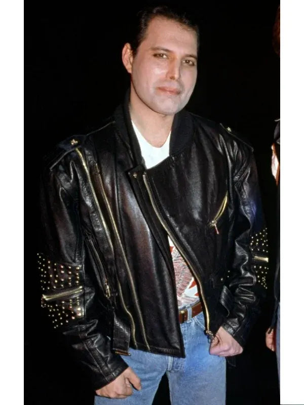 Freddie-Mercury-Last-Performance-Black-Biker-Jacket