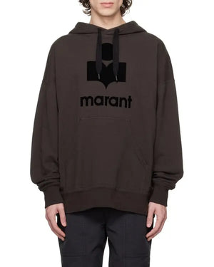 Isabel-Marant-miley-logo-Black-Hoodie