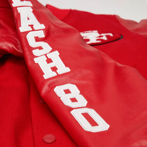 Jerry-Rice-GOAT-Red-Varsity-Jacket