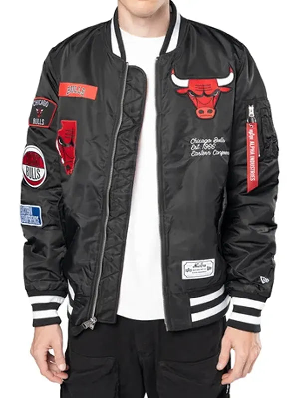 Mens-Chicago-Bulls-Bomber-Jacket