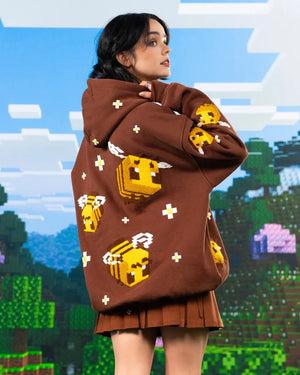 Minecraft-Bee-Brown-Cotton-Hoodie