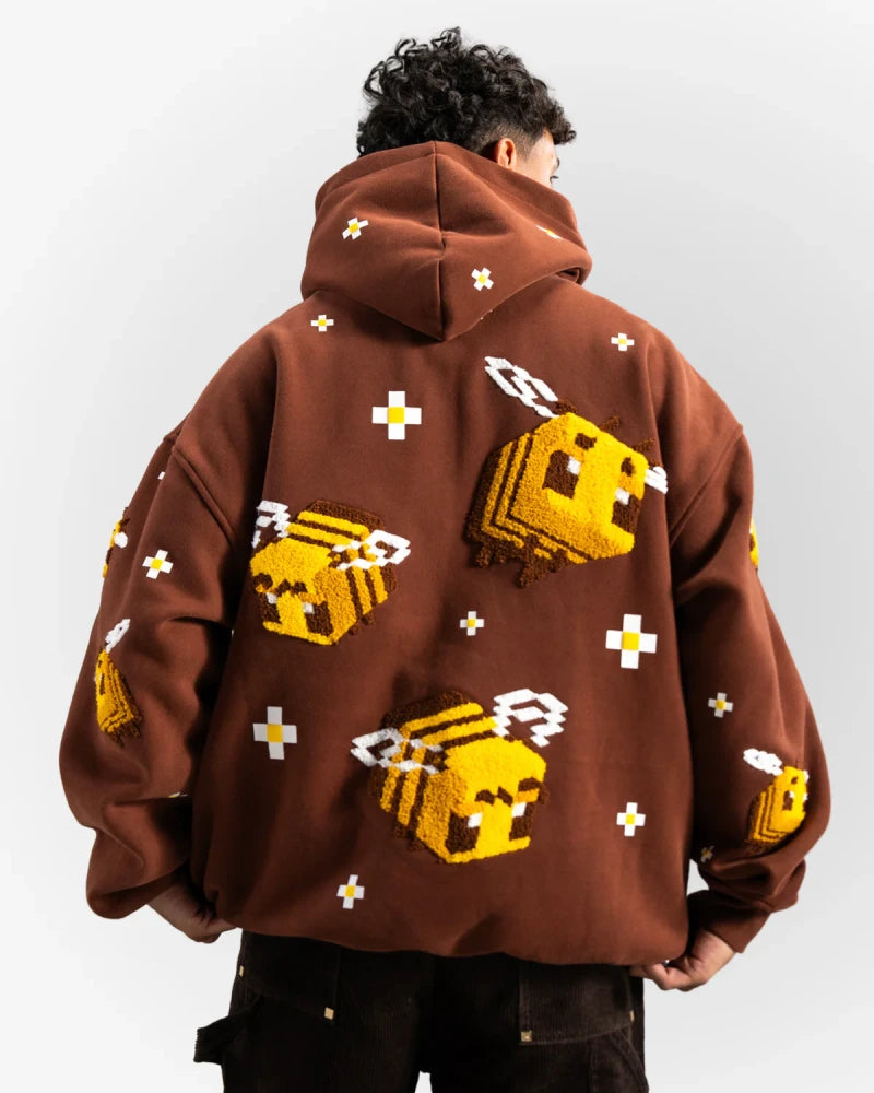 Minecraft-Bee-Hoodie-Brown