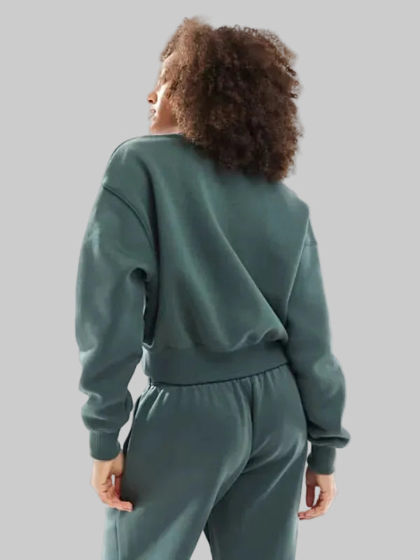 Nike-Phoenix-Fleece-Crop-Half-ZIP-Sweatshirt-Dark-Green