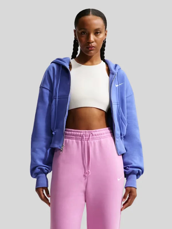 Nike-Sportswear-Phoenix-Fleece-Womens-Loose-Full-Zip-Cropped-Hoodie-Blue