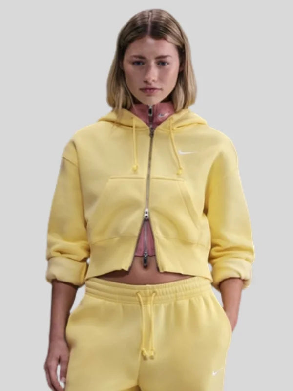 Nike-Sportswear-Phoenix-Fleece-Womens-Loose-Full-Zip-Cropped-Hoodie-Yellow