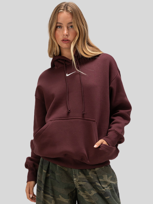 Nike-Sportswear-Phoenix-Fleece-Womens-Over-Oversized-Pullover-Hoodie-Burgundy