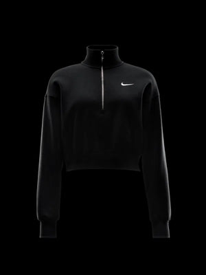 Nike-Womens-Sportswear-Phoenix-Fleece-Quarter-ZIP-Cropped-Sweatshirt-Black