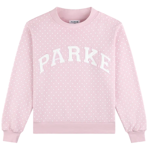 Parke-2026-Polka-Dot-Varsity-Mockneck-Fleece-Sweatshirt-in-Pink