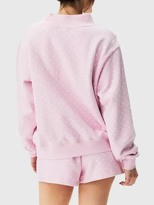 Parke-Pink-Polka-Dot-Varsity-Mockneck-Sweatshirt