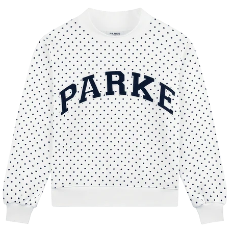Parke-Polka-Dot-2026-White-Varsity-Mockneck-Fleece-Sweatshirt