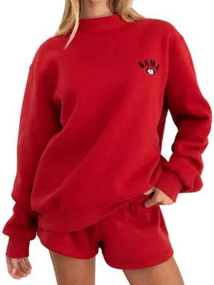 Parke-x-47-Alabama-Red-Fleece-Pullover-Mockneck-Sweatshirt-For-Women