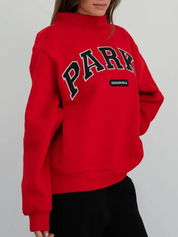 Parke-x-47-Georgia-Red-Fleece-Mockneck-Sweatshirt