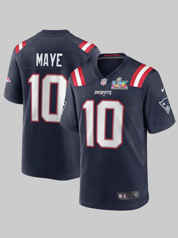 Patriots-Drake-Maye-Navy-Jersey-With-Super-Bowl-LX-Patch