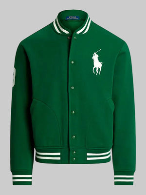 Polo-Ralph-Lauren-Big-Pony-Green-Fleece-Baseball-Jacket