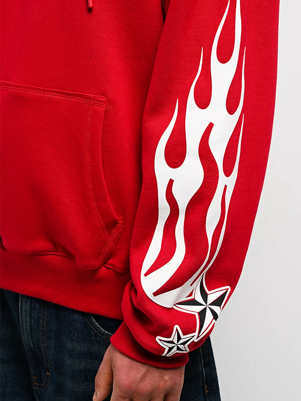 Red-No-Fear-Star-Hoodie