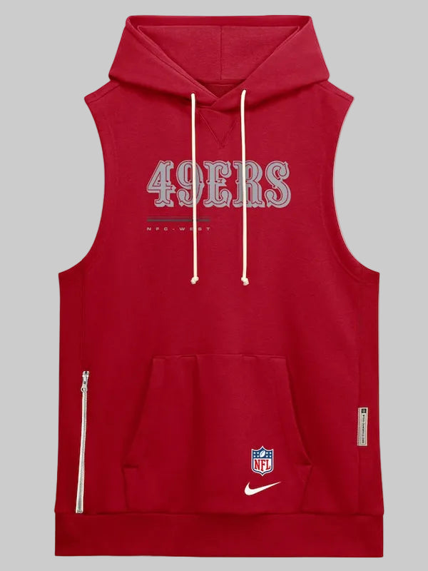 San-Francisco-49ers-Dri-Fit-Sleeveless-Nike-Pullover-Red-Hoodie