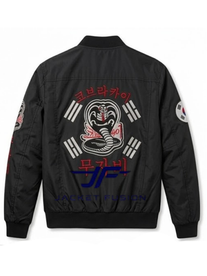 South-Korean-Cobra-Kai-Logo-Black-Bomber-Jacket