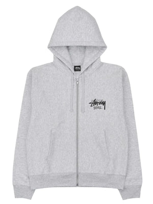 Stussy-Seoul-Zip-Up-Hoodie-Grey