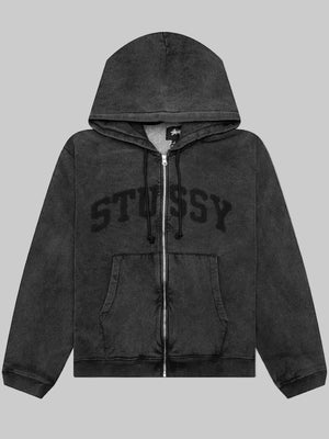 Stussy-Unisex-Faded-Graphic-Zip-Up-Hoodie-Washed-Black
