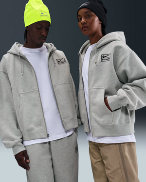 Stussy-x-Nike-Fleece-ZIP-Up-Grey-Hoodie